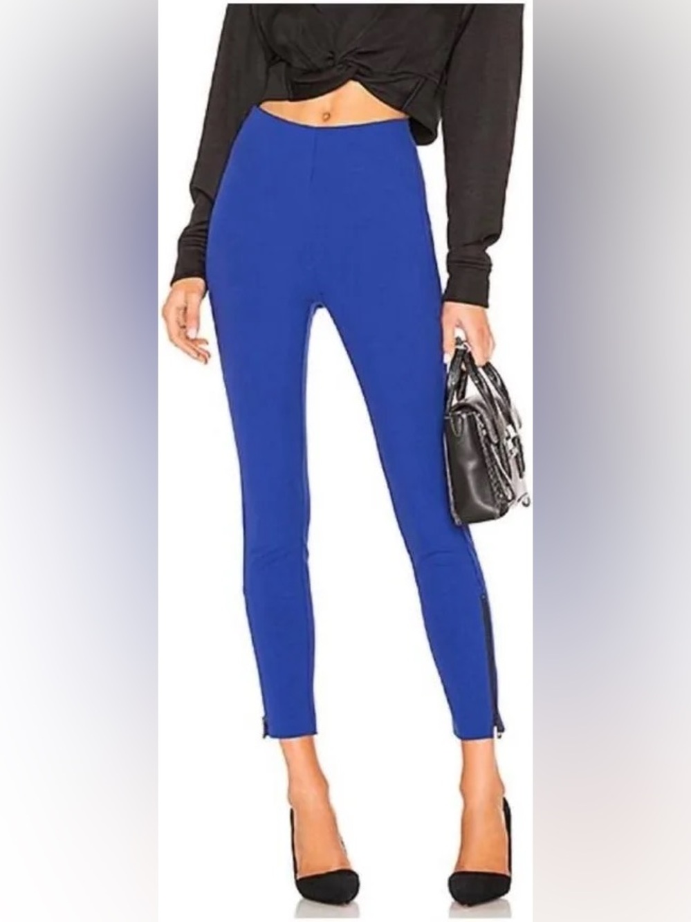 rag & bone Simone Zipper Electric Blue Zip-Hem Pants